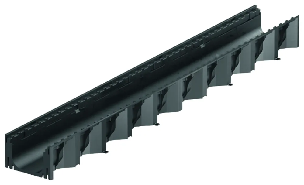 Aco Self Hexaline 2.0 Rinnenelement 1mtr. schwarz ohne Rost Nr. 319200  Aco Self Hexaline 2.0 Rinnenelement 1mtr. schwarz ohne Rost Nr. 319200