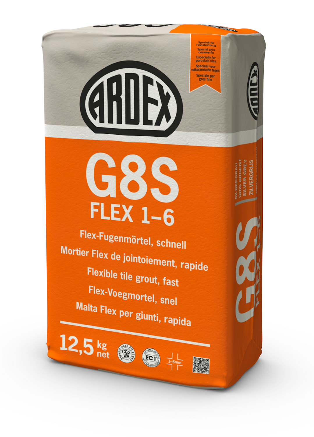 Ardex G8S Flex 1-6 Flex-Fugenmörtel schnell 12,5 Kg Sack grau  Ardex G8S Flex 1-6 Flex-Fugenmörtel schnell 12,5 Kg Sack grau