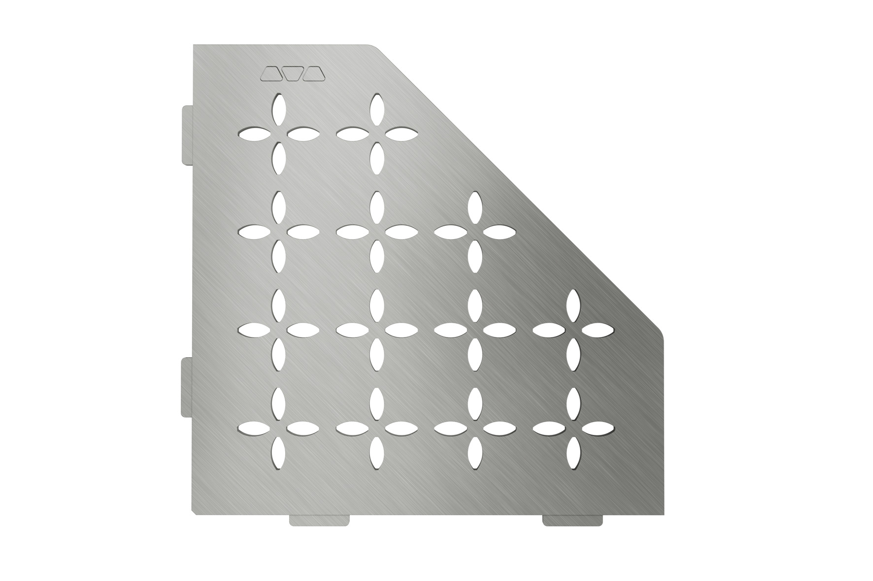 Schlüter SES2D5EB Eckduschablage 195x195mm Shelf-E-S2 Design Floral edelstahl gebürstet 