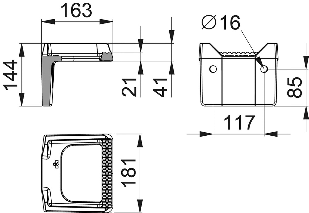MG 350810 Steigeisen Guss  1212 Gs zum Anschrauben mit Aufkantung  MG 350810 Steigeisen Guss  1212 Gs zum Anschrauben mit Aufkantung