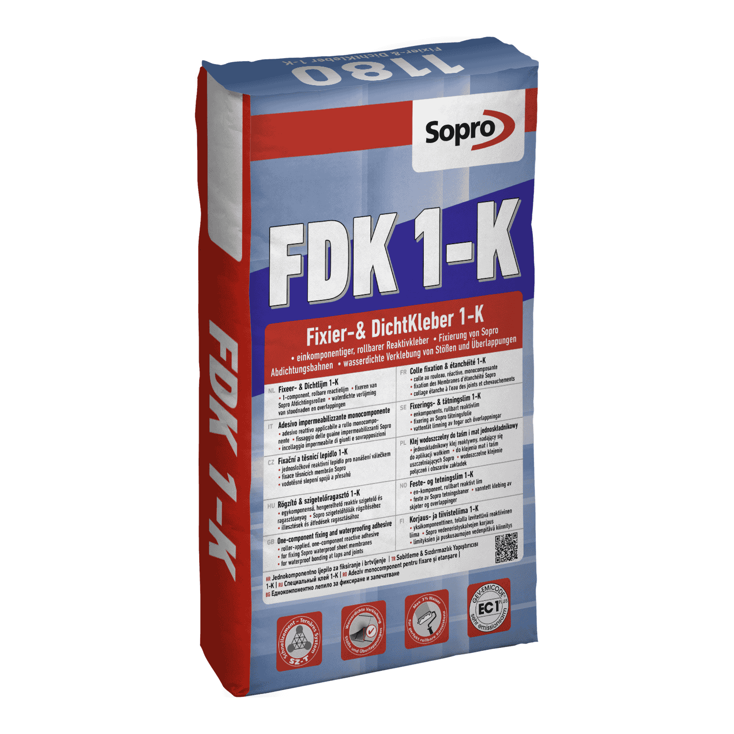 Sopro Fixier- & DichtKleber FDK 1-K  1180 20 kg/Sack  Sopro Fixier- & DichtKleber FDK 1-K  1180 20 kg/Sack