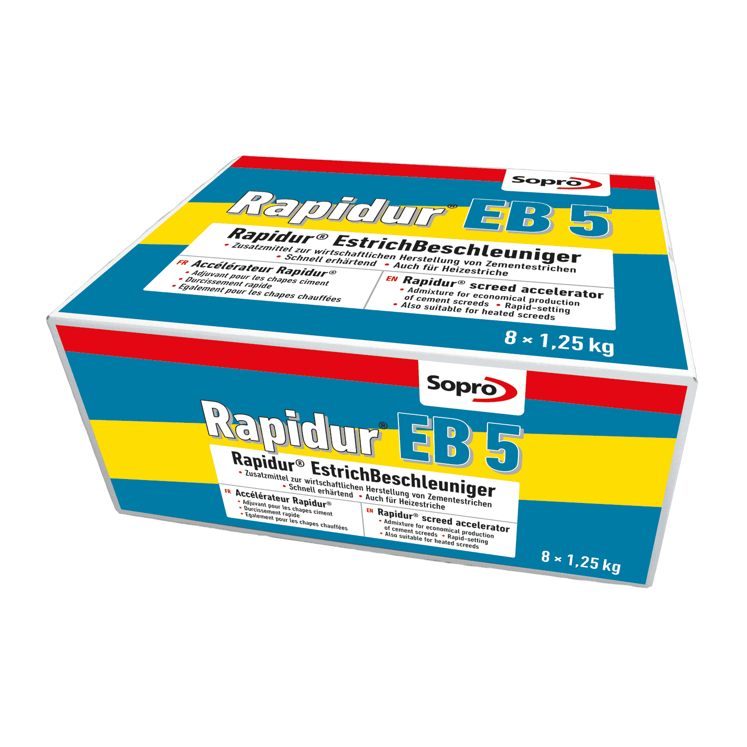 Sopro Rapidur EstrichBeschleuniger EB 5 EB 647 Karton 10 Kg (8 x1,25 Kg Beutel)  Sopro Rapidur EstrichBeschleuniger EB 5 EB 647 Karton 10 Kg (8 x1,25 Kg Beutel)