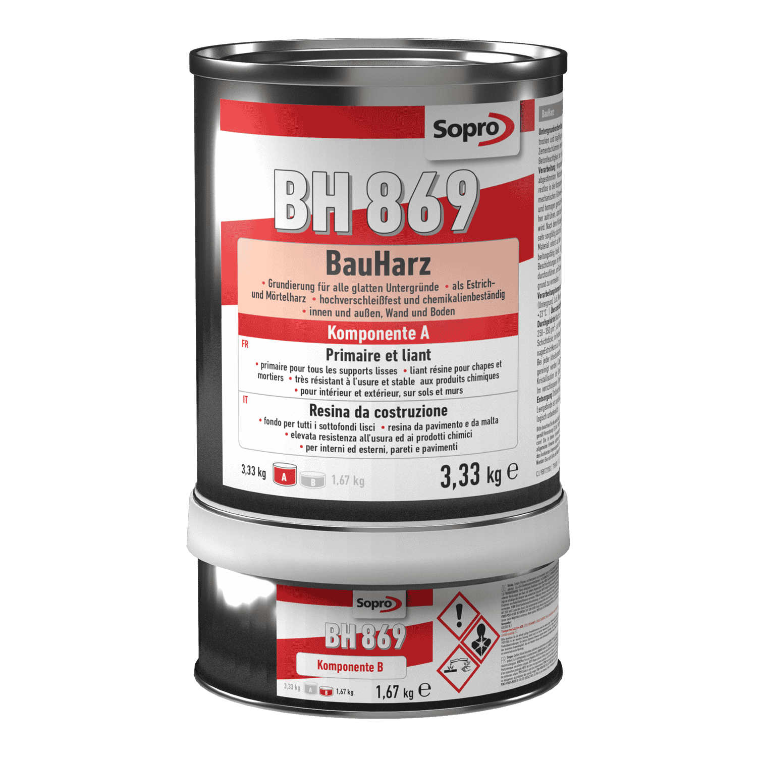 Sopro BauHarz BH 869 1 Kg Dose Komponente A+B  Sopro BauHarz BH 869 1 Kg Dose Komponente A+B