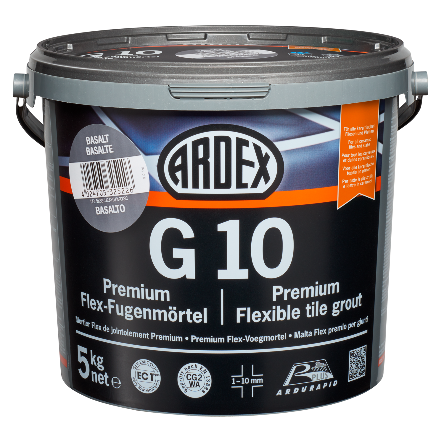 Ardex G10 PREMIUM 5 Kg Eimer Flex-Fugenmörtel basalt  Ardex G10 PREMIUM 5 Kg Eimer Flex-Fugenmörtel basalt